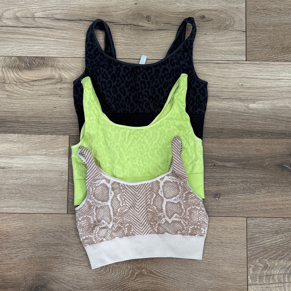 Nikibiki Women's Animal Print Tank Tops - Black, Green, Tan